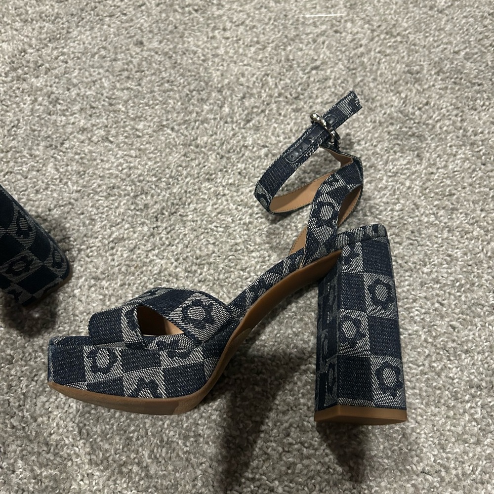 Abound Denim Patterned Platform Heels - image 6